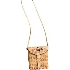 Whipstitched vintage crossbody